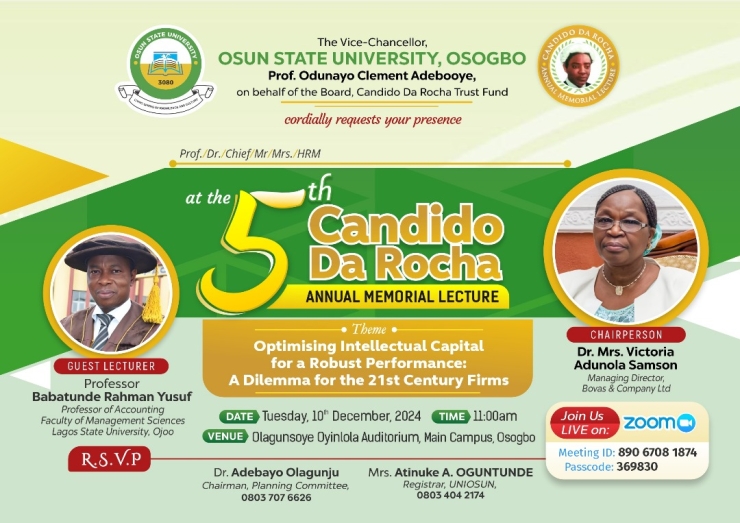 5th Candido Da Rocha Annual Memorial Lecture